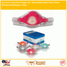 Accutron ClearView Single-Use Disposable Nasal Hood –Pedo Birthday Bubble Gum 12/pk