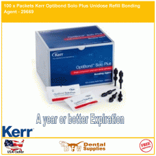 100 x Packets Kerr Optibond Solo Plus Unidose Refill Bonding Agent - 29669