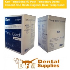 Kerr TempBond 50 Pack Temporary Dental Cement Zinc Oxide-Eugenol Base Temp Bond