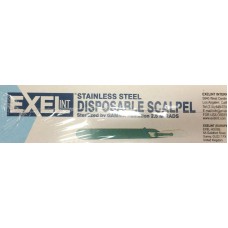 10 Excel Disposable Scalpel #15 Sterile Green Plastic Handle Premium Quality