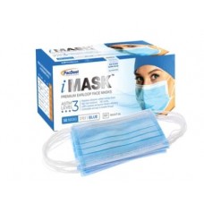  Pac-Dent iMask™ Premium Ear-Loop Face Masks ASTM Level 3, Blue, 50 pcs/box