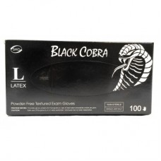 Adenna Black Cobra Latex Powder Free (PF) Exam Gloves (Large) 1 box