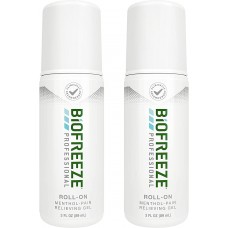 Biofreeze Professional 3 oz. Roll-On, Original Green Pain Relieving Gel Pack of 2