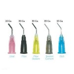 100 Dental Pre-bent FLOW Delivery Tips ( needle tip ) BLACK 20 Ga 